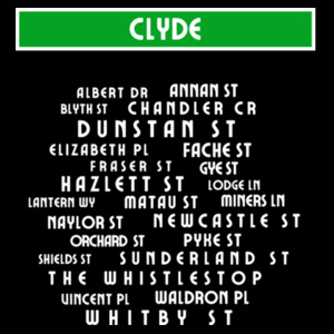 Clyde Streets - Mens Crew Neck Tee Design